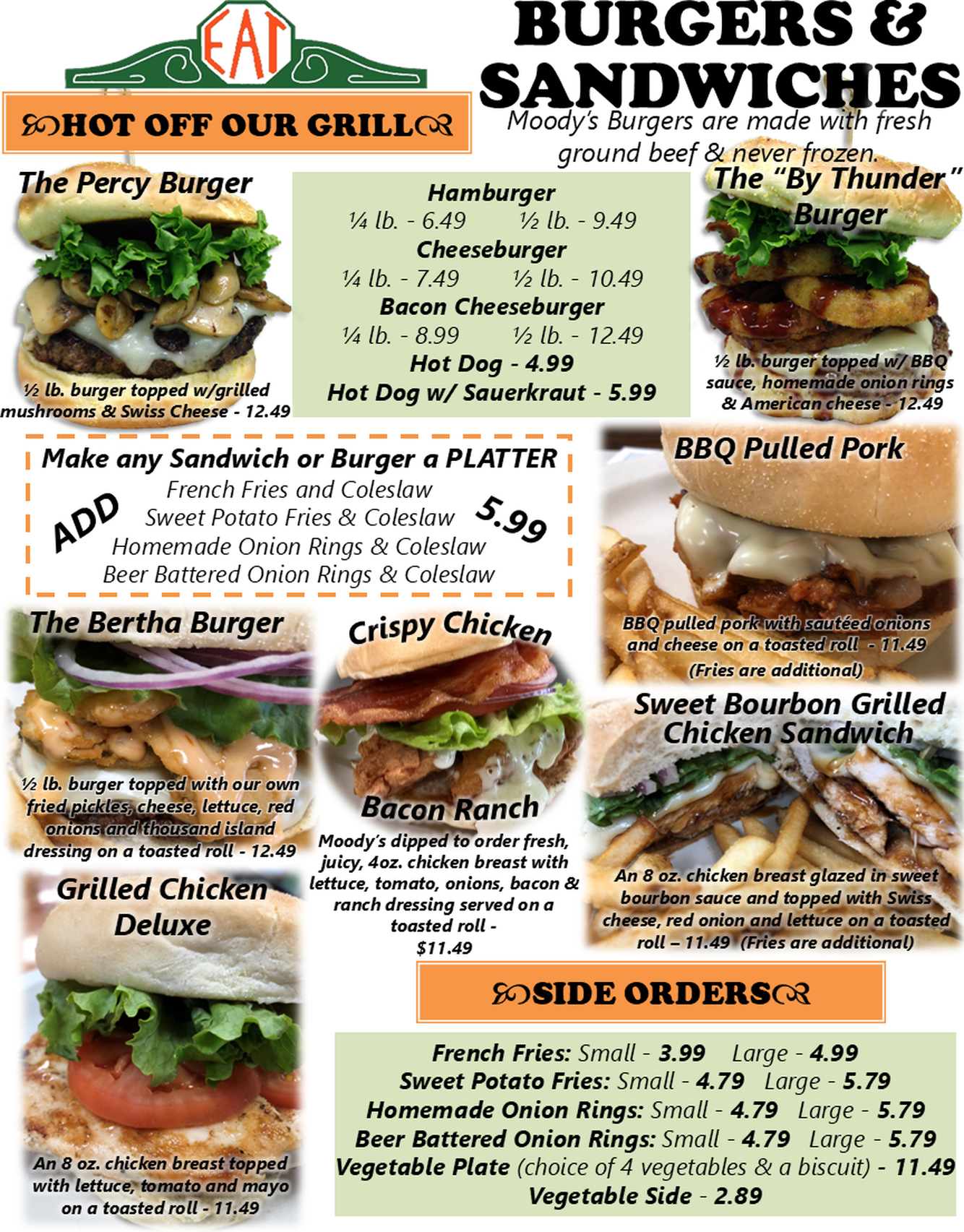 Diner Menu Page 5